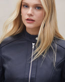 Jaqueta Couro Pelica Essential - Azul Marinho