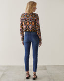 Jaqueta Cropped Tricot Jacquard  - Anturio Wallpaper