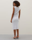 Vestido  Midi de Tricot com Lurex - Branco