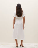 Vestido Chemise com Cinto e Bolsos - Branco