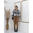 Calça Legging Skinny Feminina de Couro Flanelada