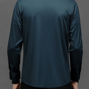 [Leve 5, Pague Só 3] Camisa Social Marquessio Masculina de Manga Longa em Seda Mulberry, Tencel e Poliéster + Relógio, Carteira e Cinto Grátis