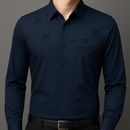 [PAGUE 3 LEVE 5] Camisa Social Masculina Rivanel em 68% Viscose, 27% Seda Tecnológica e 5% Elastano + BRINDES: Cinto, Carteira e Relógio