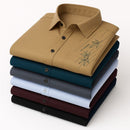 [Leve 5, Pague Só 3] Camisa Social Dalloren Masculina Aveludada em Seda Importada + Relógio, Carteira e Cinto Grátis