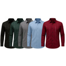 [Leve 5, Pague Só 3] Camisa Social Marquessio Masculina de Manga Longa em Seda Mulberry, Tencel e Poliéster + Relógio, Carteira e Cinto Grátis