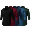 [Leve 5, Pague Só 3] Camisa Social Dalloren Masculina Aveludada em Seda Importada + Relógio, Carteira e Cinto Grátis